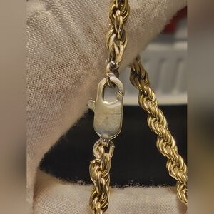 7.5" Thick Heavy Vintage 925 Sterling Silver Rope Chain Bracelet - 5.5mm Thick